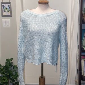 Soft Cropped Mint Sweater